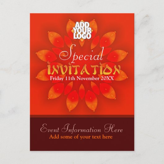 Exotische Sonnenblume Besondere Einladung Postkart (Vorderseite)