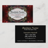 Exotische Stammes- rote Künstlertums-Visitenkarten Visitenkarte (Vorne/Hinten)