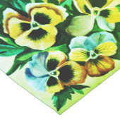 Exotische Stiefmütterchen mit Aquarellfarben Kurzer Tischläufer (Ecke)