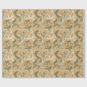 Exotische Tiere Jugendstil Muster Maurice Pillard Geschenkpapier (Flach)