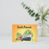 Exotische Tiere Visitenkarte (Stehend Vorderseite)