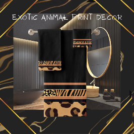 Exotische Tierleoparden Badhandtuch Set