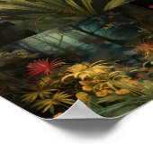 Exotische Tiger in waldreichen Kunstsammlungen Poster (Ecke)