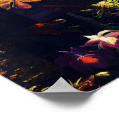 Exotische Tiger in waldreichen Kunstsammlungen Poster (Ecke)