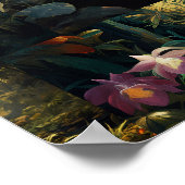 Exotische Tiger in waldreichen Kunstsammlungen Poster (Ecke)