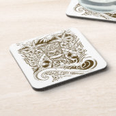 Exotische Tiki Inselpodcast-Getränk-Untersetzer Getränkeuntersetzer (Linke Seite)