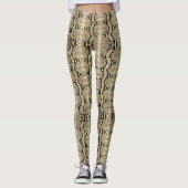 Exotische Tone Boa Constrictor Snakeskin Leggings (Vorderseite)