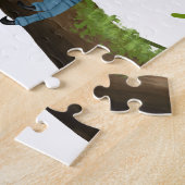 Exotische Toucan- und Monstera-Blätter Puzzle (Seite)