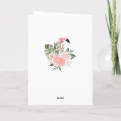 Exotische Tropenrosa Flamingo-Hochzeit Dankeskarte (Rückseite)