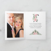 Exotische Tropenrosa Flamingo-Hochzeit Dankeskarte (Innenseite)