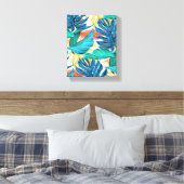 Exotische tropische Blätter Leinwanddruck (Insitu (Schlafzimmer))