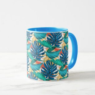 Exotische tropische Blätter Tasse
