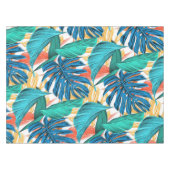Exotische tropische Blätter Tischdecke (Vorderseite (Horizontal))