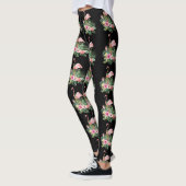 Exotische tropische Blume Flamingo Muster Leggings (Links)