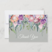 Exotische tropische Blume mit Protea Dankeskarte (Vorderseite)