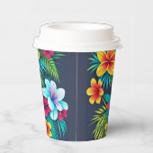 Exotische tropische Blume Pappbecher (Rechts)