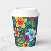 Exotische tropische Blume Pappbecher (Vorderseite)