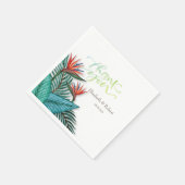 Exotische tropische Blume Serviette (Ecke)