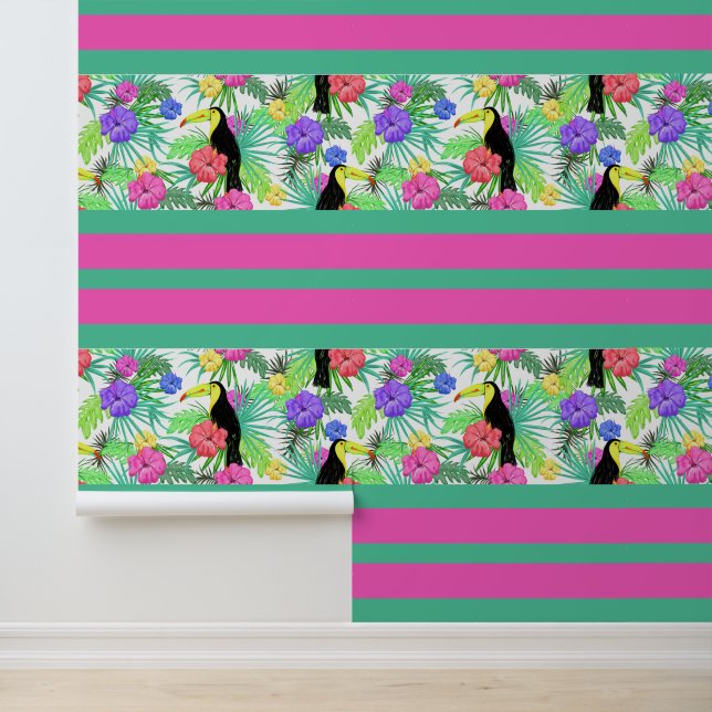 Exotische tropische Blume Tapete (Anwendung)