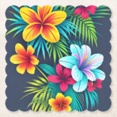 Exotische tropische Blume Untersetzer (Vorderseite)