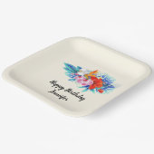 Exotische tropische Blume zum Geburtstag Pappteller (Gewinkelt)