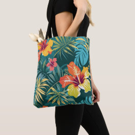 Exotische tropische Blumen Botanik Tasche
