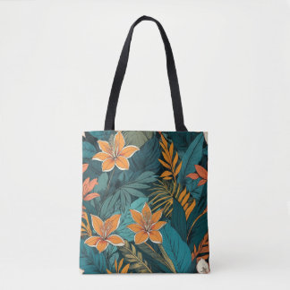 Exotische tropische Blumen Tasche