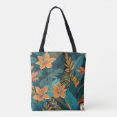Exotische tropische Blumen Tasche (Rückseite)
