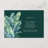 Exotische tropische Foliage-Blätter - Einzelheiten Begleitkarte (Vorderseite)