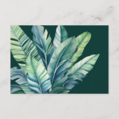 Exotische tropische Foliage-Blätter - Einzelheiten Begleitkarte (Rückseite)