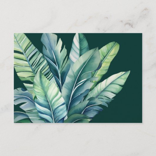 Exotische tropische Foliage-Blätter - Einzelheiten Begleitkarte (Rückseite)