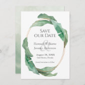Exotische tropische Foliage Hochzeit speichern Sie Save The Date (Vorne/Hinten)