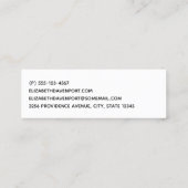 Exotische tropische grüne Blätterfronten Mini Visitenkarte (Rückseite)