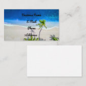 Exotische tropische Insel-Strand-Palme Visitenkarte (Vorne/Hinten)