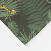 Exotische tropische Jaguarpalme-Blätter Fleecedecke (Ecke)