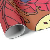 Exotische tropische Mischung von Früchten. Blütenn Geschenkpapier (Rolleneckpunkt)