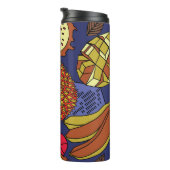 Exotische tropische Mischung von Früchten. Blütenn Thermosbecher (Nach rechts gedreht)