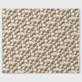 Exotische tropische Muscheln Sommerstrand Thema Geschenkpapier (Flach)