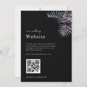 Exotische tropische Palmenblätter auf einer Hochze Einladung (Rückseite)