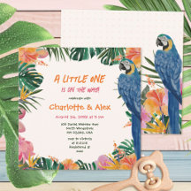 Exotische Tropische Papageien-Jungle-Babyparty