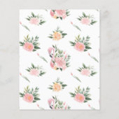 Exotische tropische Rosa Flamingo Hochzeit Einladu Flyer (Hinten)