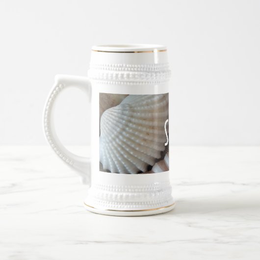 Exotische tropische Sommer-Muscheln Fotografie Bierglas (Links)