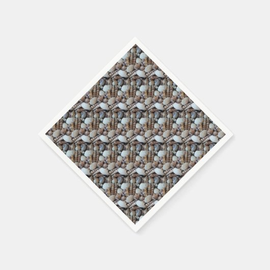 Exotische tropische Sommer-Muscheln Fotografie Serviette (Ecke)