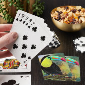 Exotische tropische Toco Toucan Bird Playing Cards Spielkarten (In Situ)