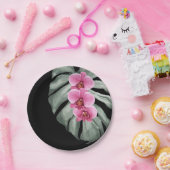 Exotische tropische Wasserfarben Hot-Pink-Orchidee Pappteller (Party)