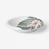 Exotische tropische Wasserfarben Rosa Orchideen Pappteller (Gewinkelt)