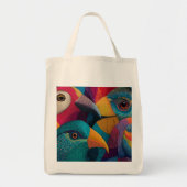 Exotische und gemusterte Vögel Tragetasche (Vorne)