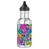 Exotische und kühne tropische Florale Edelstahlflasche (Rechts)