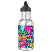 Exotische und kühne tropische Florale Edelstahlflasche (Links)