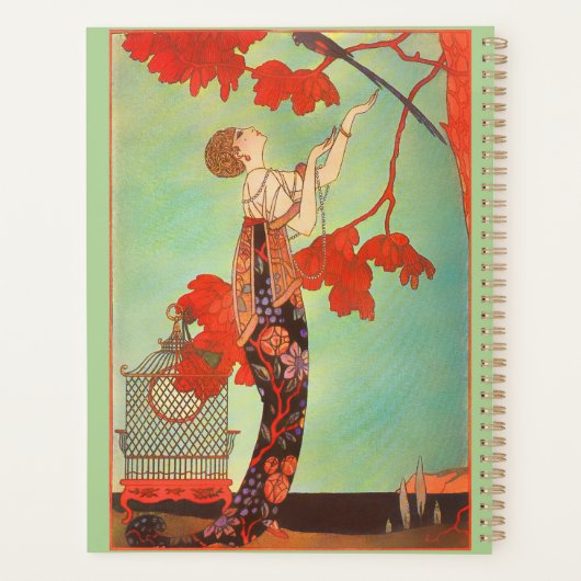 Exotische Vintage Malerei Planer (Rückseite)